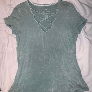 Soft & Sexy cross v-neck shirt